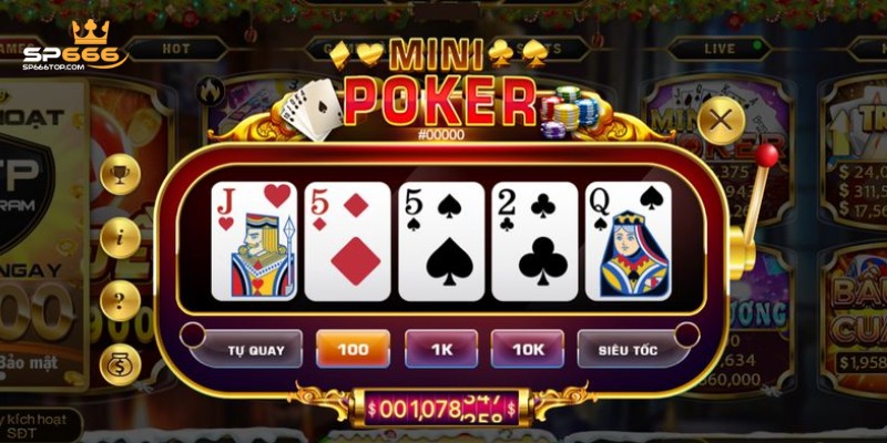 Game Mini Poker - Chi Tiết Cách Quay Cực Chuẩn Tại SP666 1 Những tính năng cơ bản mà người chơi cần chú ý